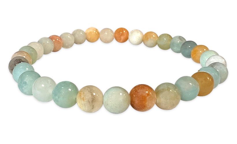 Bracelet Amazonite Multicolore Ø 6mm